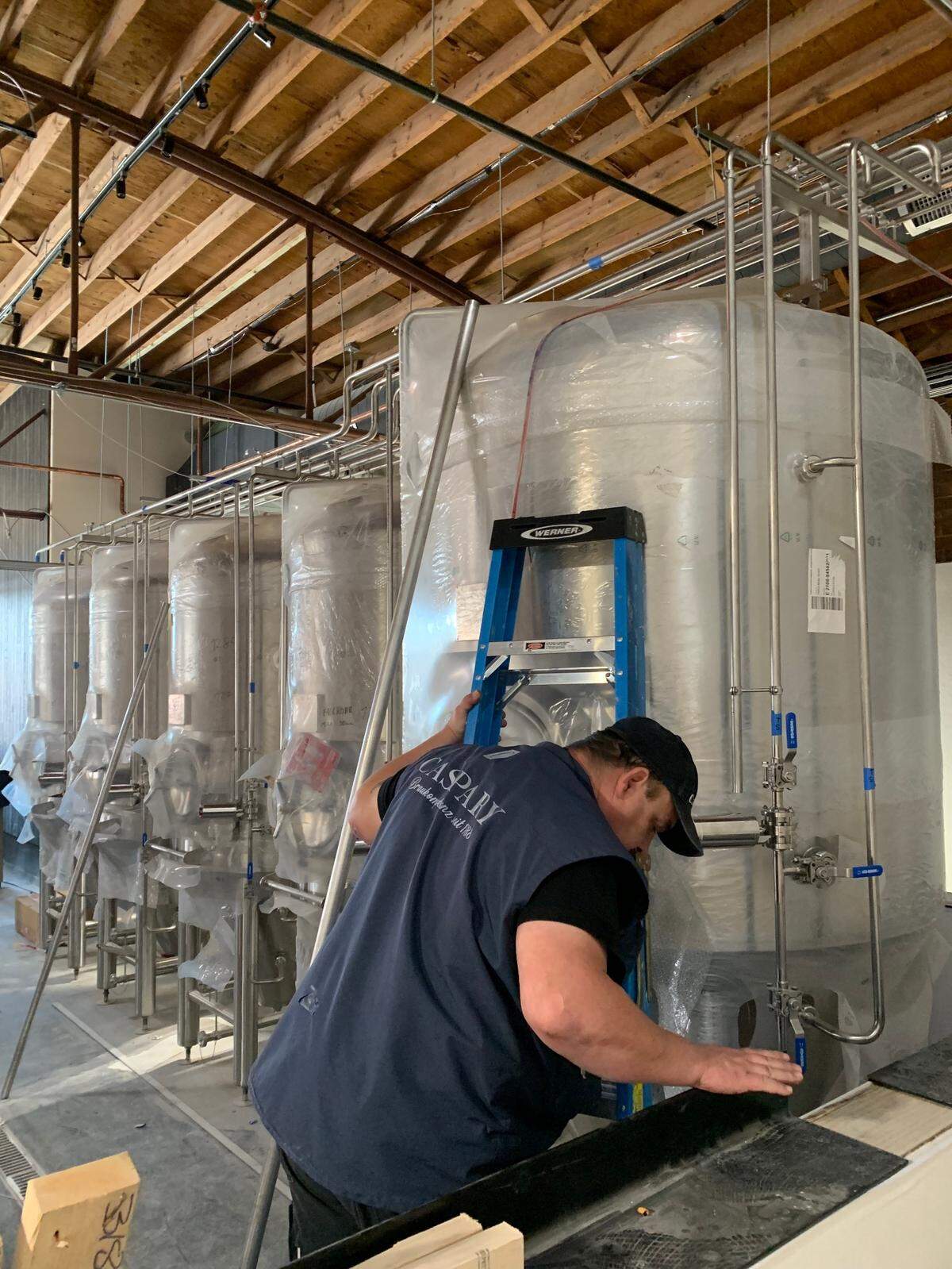 Five of 11 Gilde Brewery tanks arrived in Charlotte on Wednesday after being stuck for six weeks at Port of Charleston, President Mike Gaertner said.