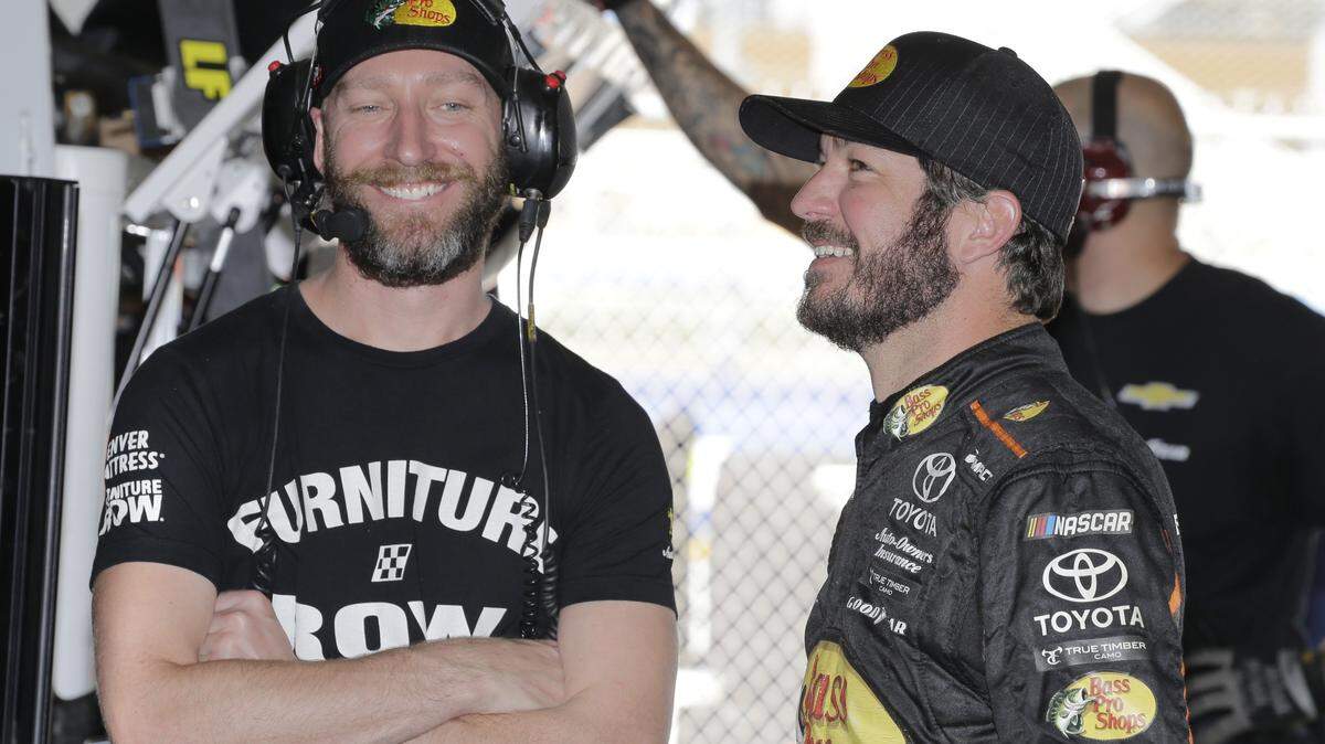 The successful pairing of crew chief Cole Pearn (left) and driver Martin Truex Jr. was broken up when Pearn announced his resignation in early December.