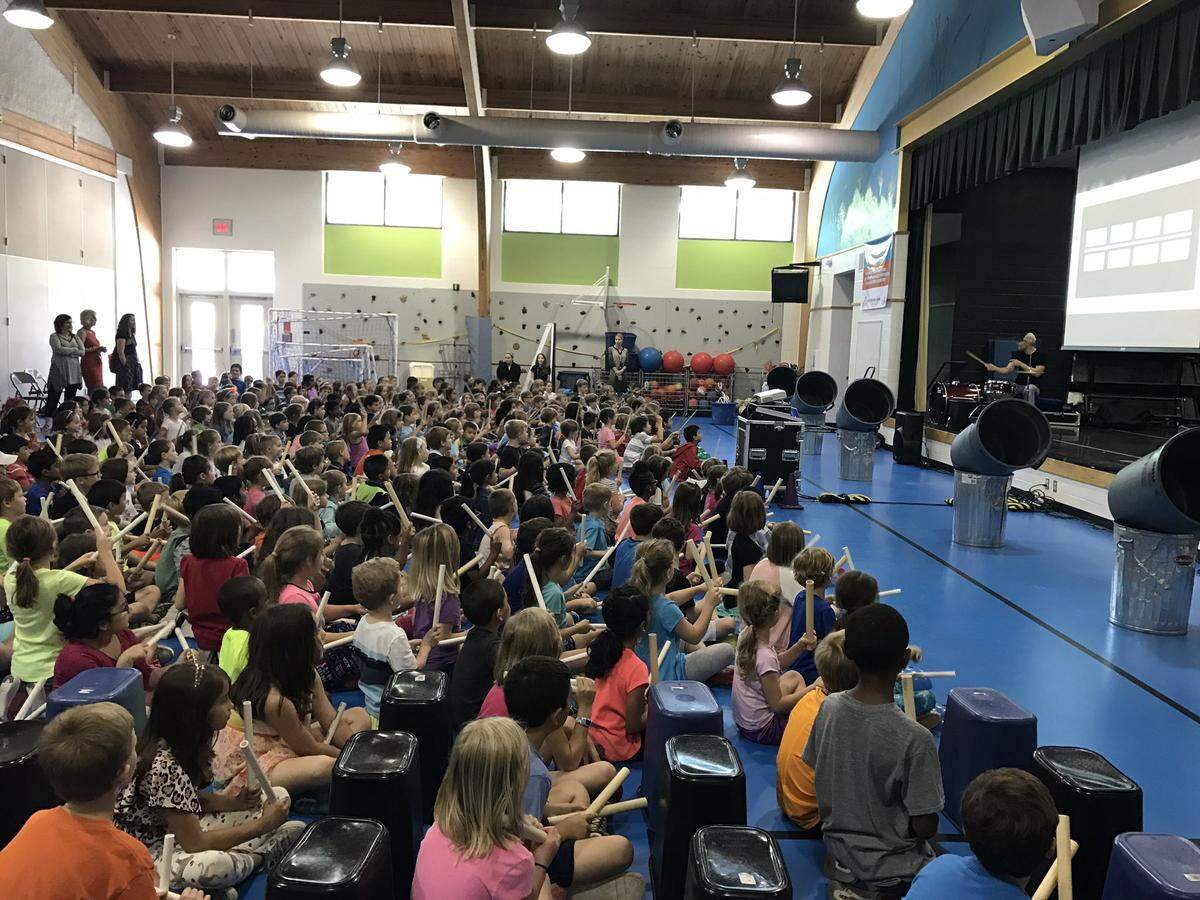Troy Kryzalka runs a for-profit organization called Number Drummers, that integrates music and math during assemblies and workshops in area schools. Schools can apply for grants through the ASC to bring Kryzalka to their school.