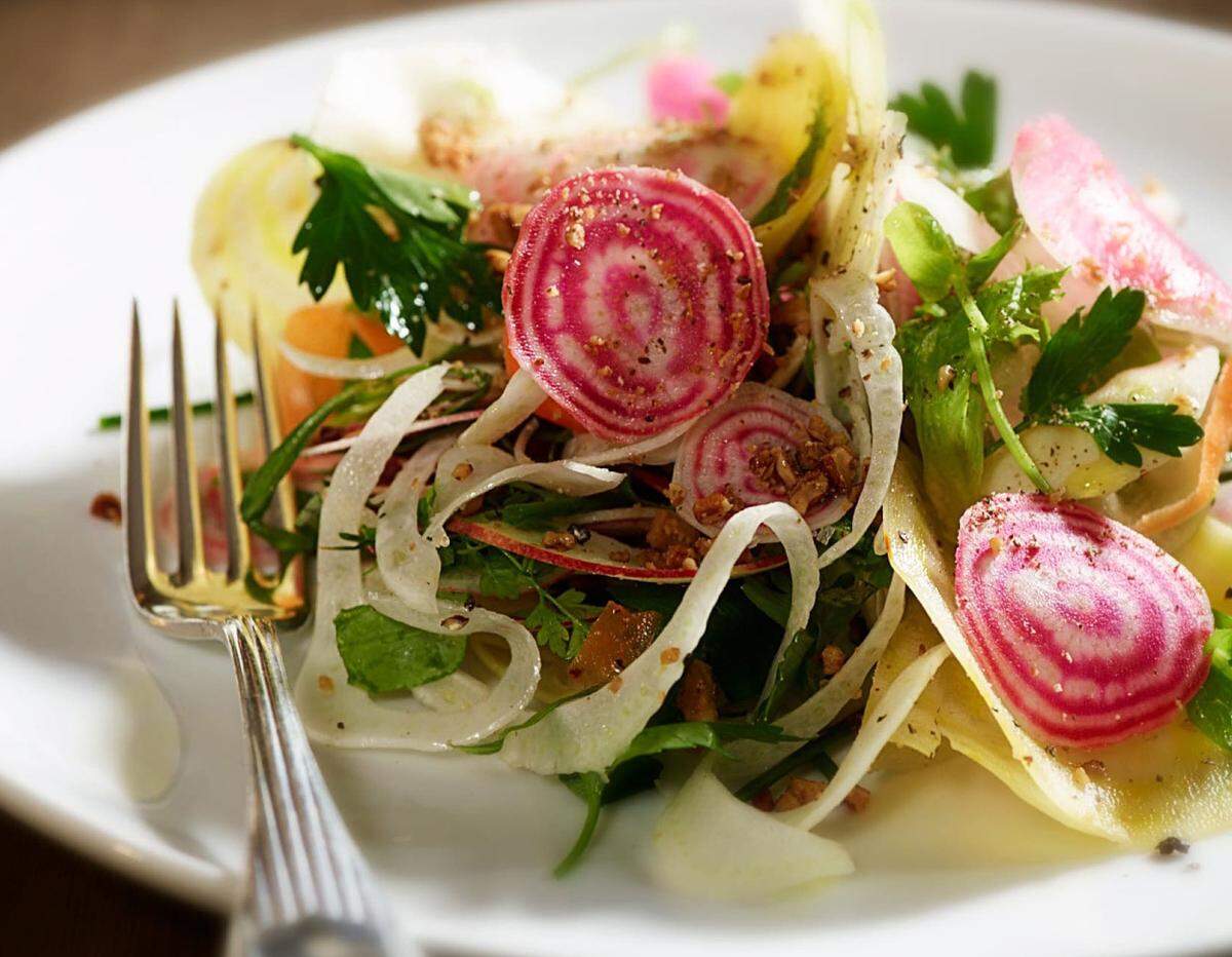 The Simple Green Salad at RH Charlotte features radish with a citrus vinaigrette for $8.
