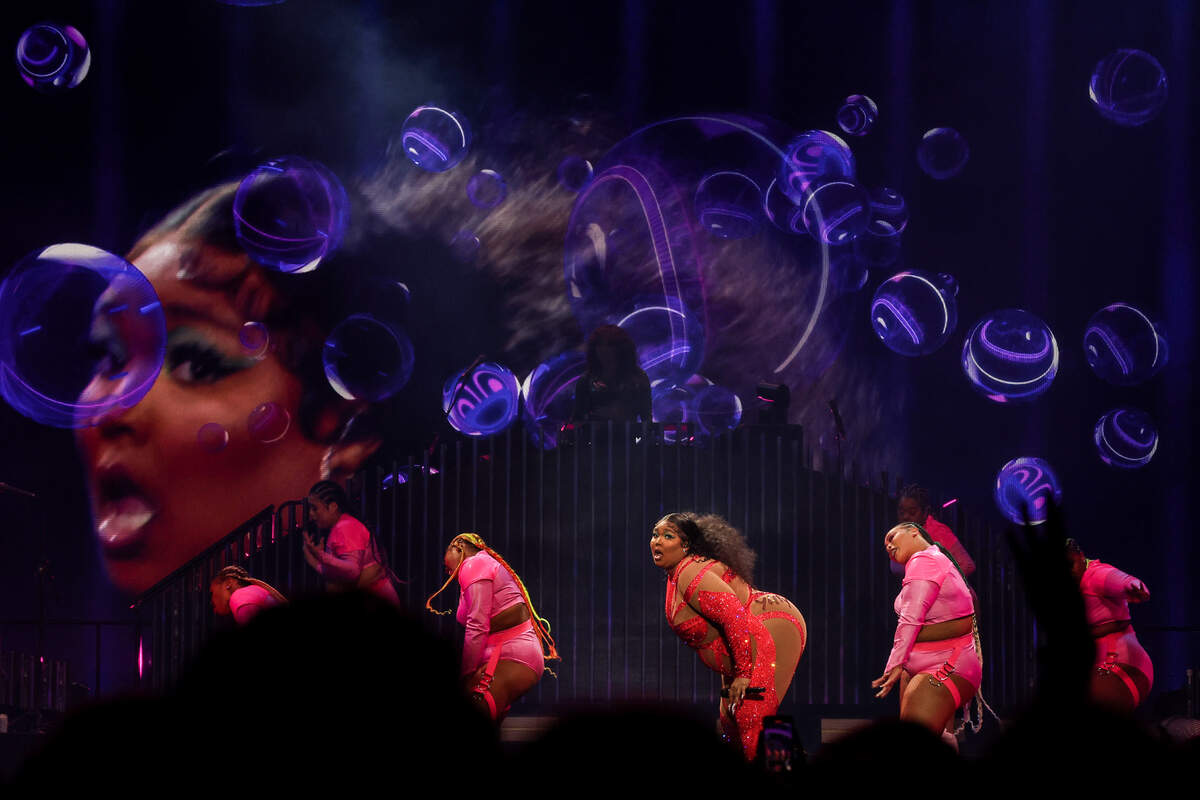 Lizzo performs at Spectrum Center on Thursday, October, 20, 2022.
