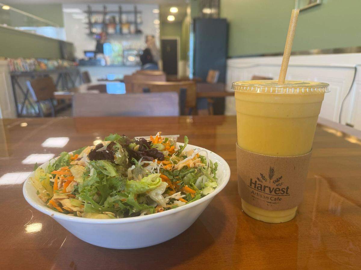 I got a salad and smoothie for just under $25.