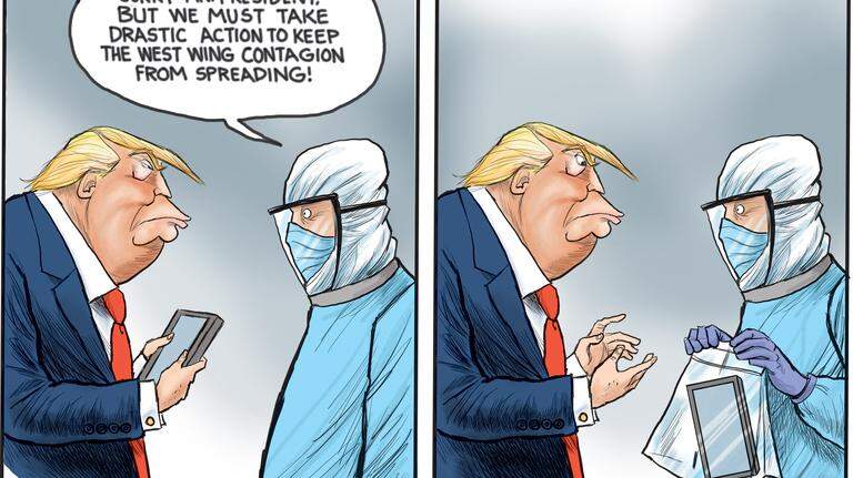 Kevin Siers cartoon: The West Wing Contagion