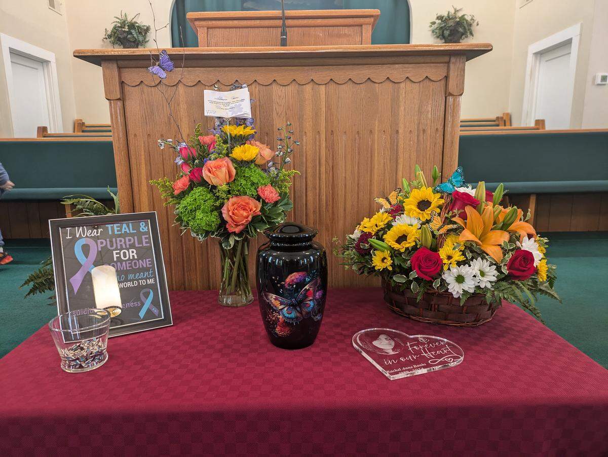 Tributes to Rachel Anne Banks on display after her death. Banks’ family was unaware for a year that the Rowan County jail staff had not supervised her as was required before she died.