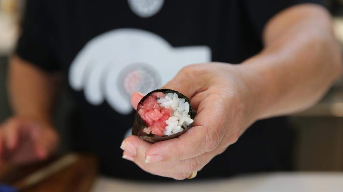 Sharigato’s dine-in customers will get fresh hand rolls, served as they’re made, while takeout and delivery customers will get a slightly different maki version, with cut rolls.