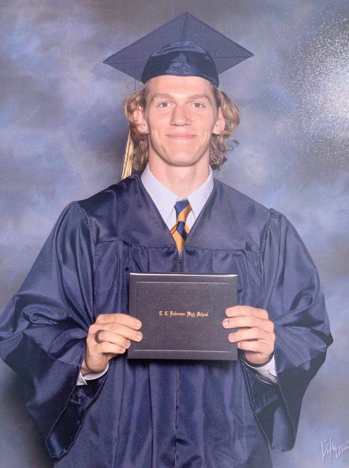 Riley Howell’s graduation photo from TC Roberson High School