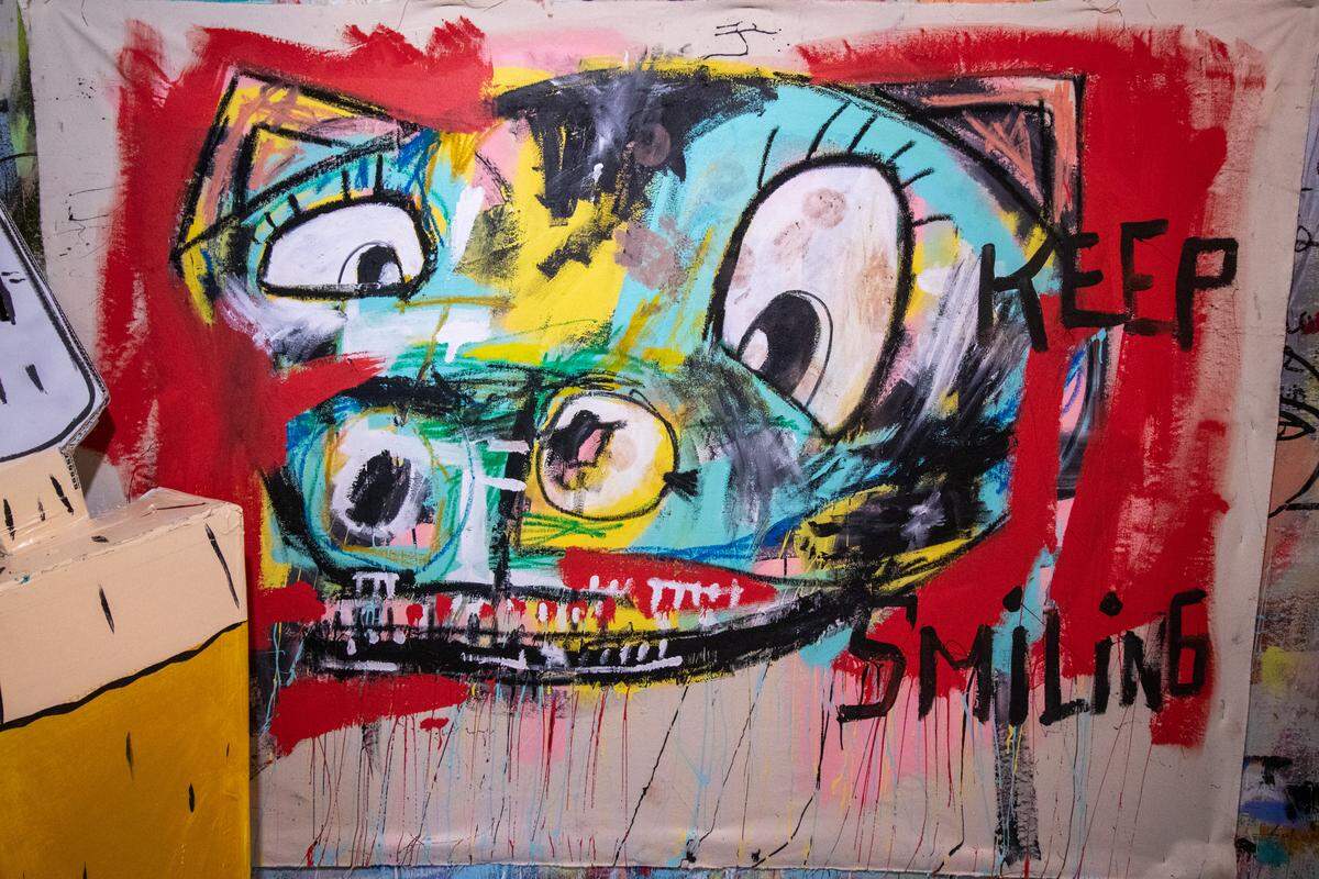 James Funderburk of Charlotte helped Nico Amortegui launch his career as an artist. He considers pieces like this of Amortegui’s raw and striking.