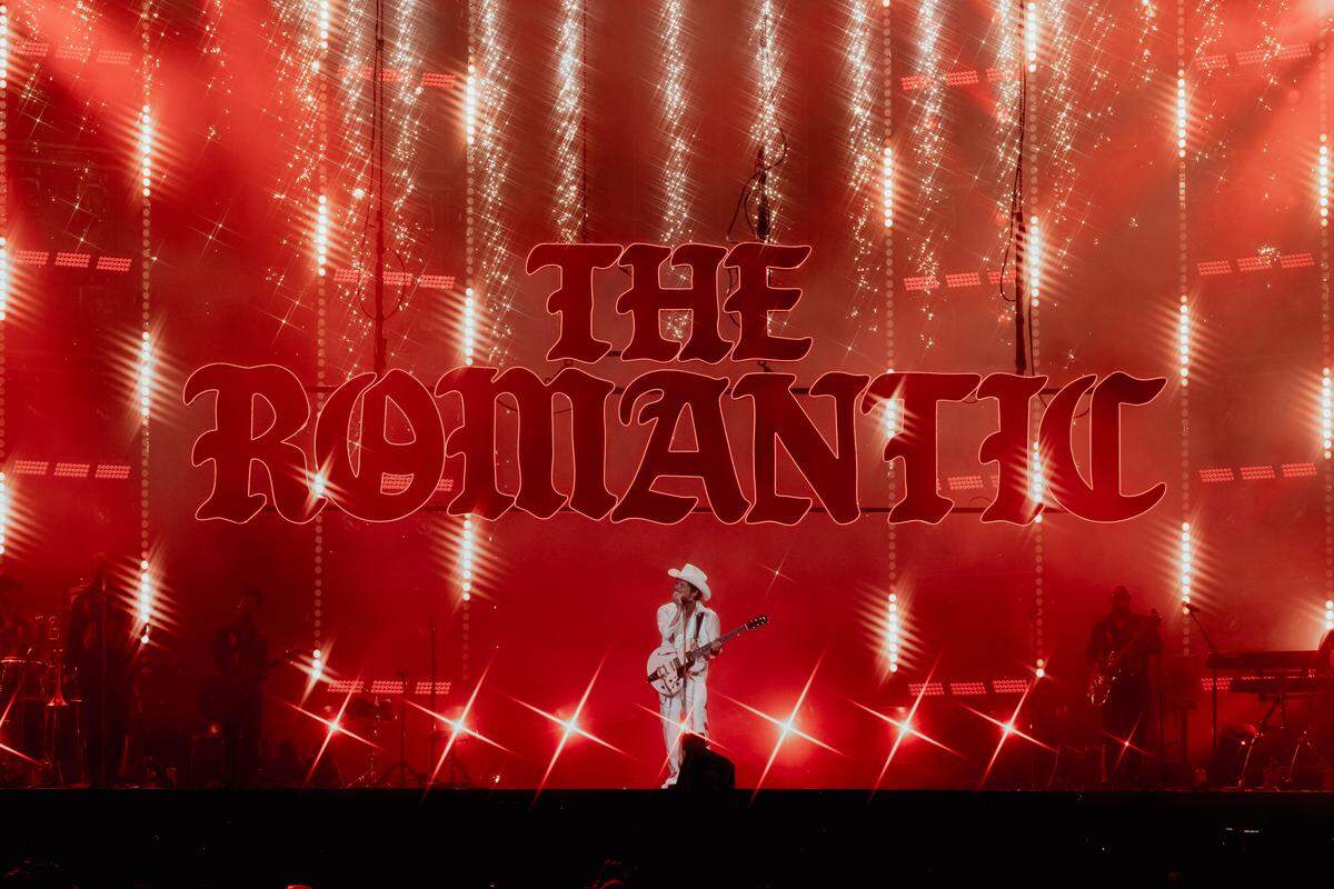 Bruno Mars performs at Bobby Dodd Stadium in Atlanta last week. The tour did not invite media to photograph Mars’s concert at Bank of America Stadium on Wednesday night.