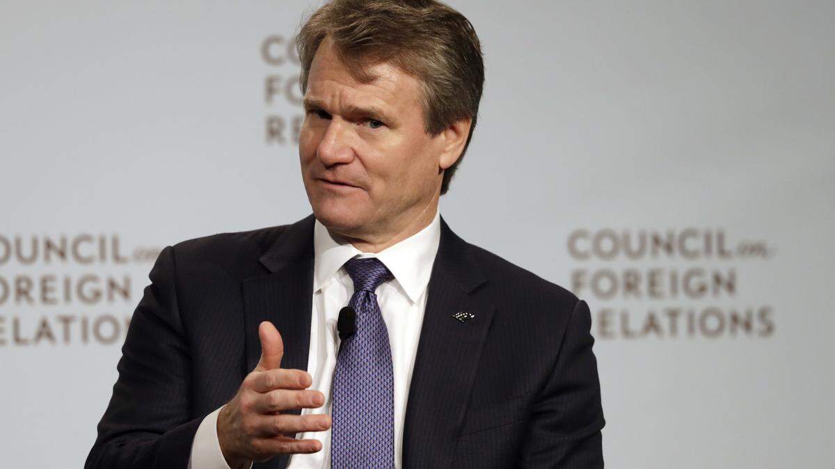 Brian Moynihan, Chairman and CEO of Bank of America, speaks at the Council on Foreign Relations, in 2017.