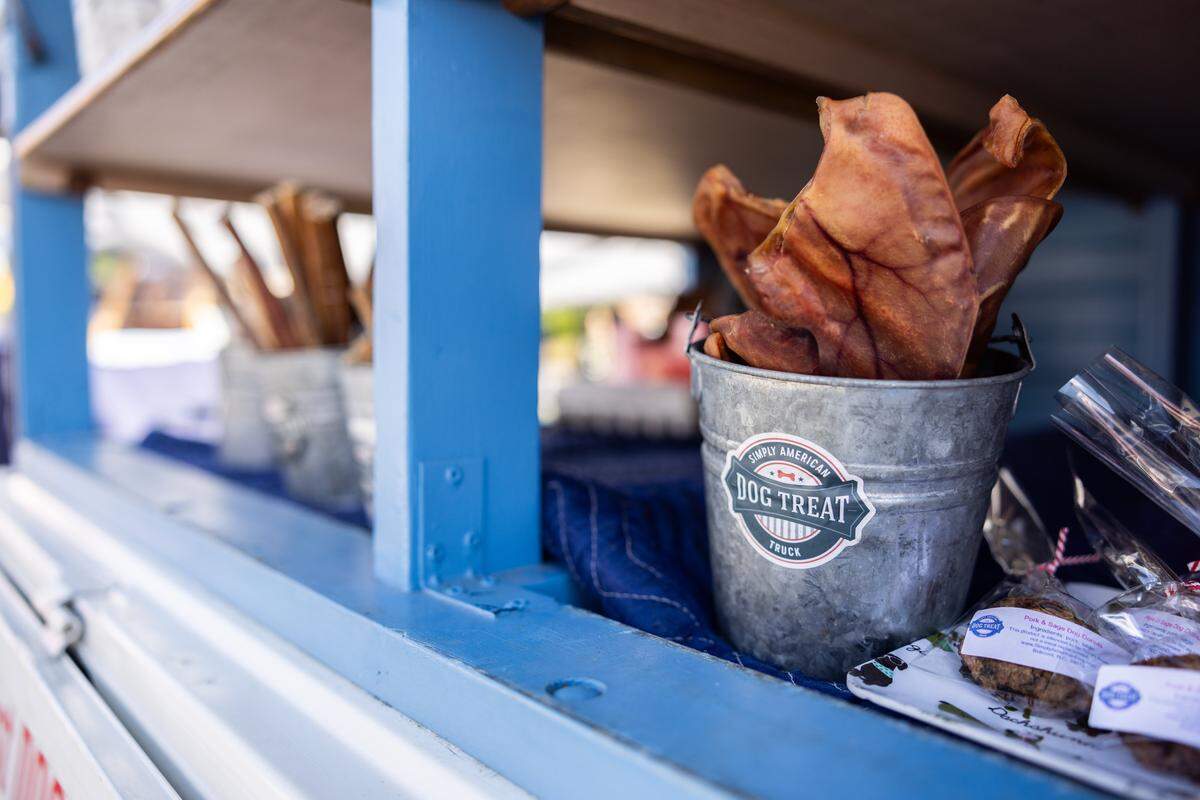 A variety of dog treats are available at Amy Bossard’s business, Simply American Dog Treat Truck. 