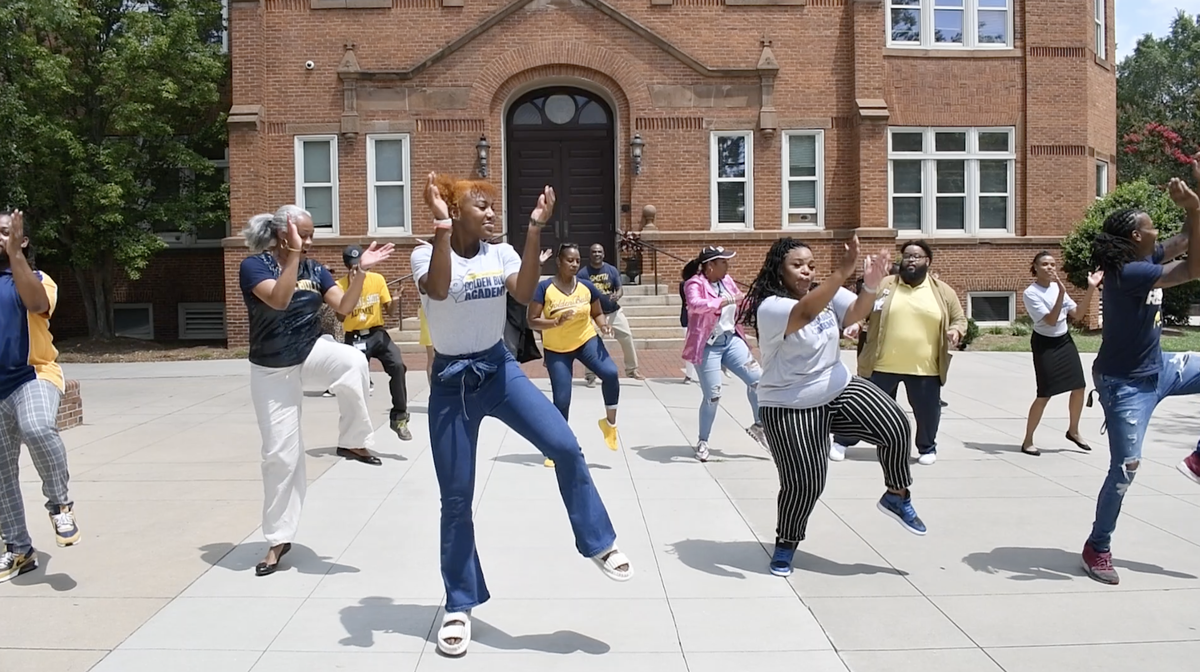 Johnson C. Smith University students, faculty and alumni shot the welcome video this summer on campus, featuring some of Beyoncé’s biggest hits.