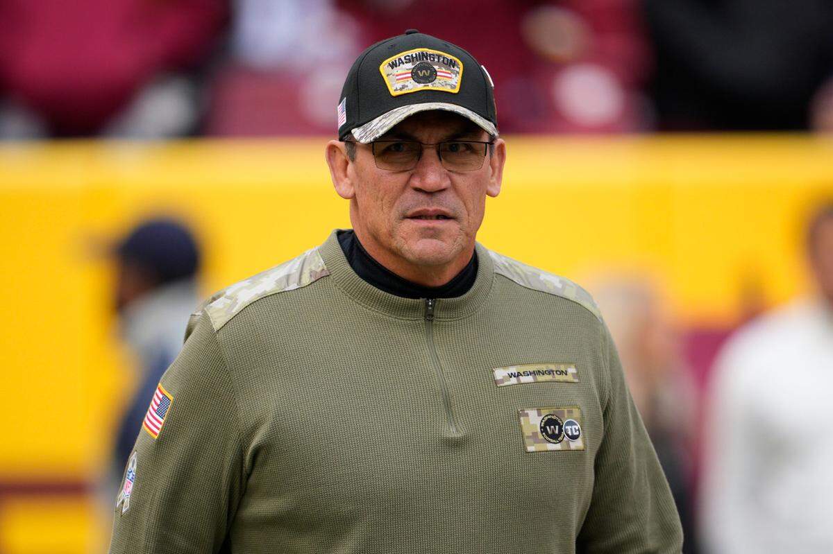 Washington Football Team head coach Ron Rivera walks on the field before an NFL football game against the Tampa Bay Buccaneers on Nov. 14. WFT upset the Buccaneers, 29-19, in the game.