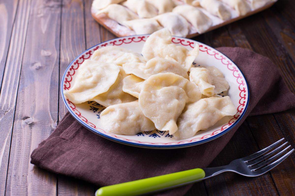 Varenyky are Ukrainian dumplings, usually filled with cheese or mashed potatoes.
