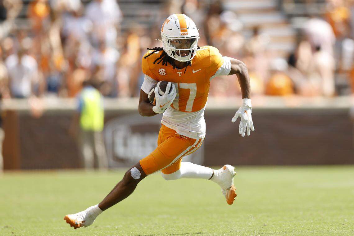 The Carolina Panthers selected former Tennessee receiver Chris Brazzell II in the third round of the 2026 NFL Draft on Friday. 