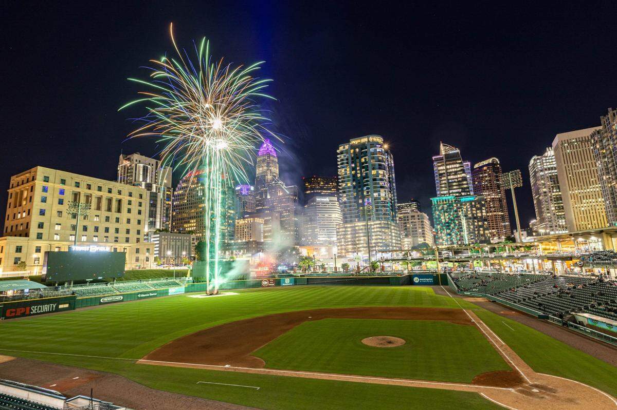 The Charlotte Knights will open their home schedule on Tuesday. The six-game series at Truist Field will feature postgame fireworks twice.