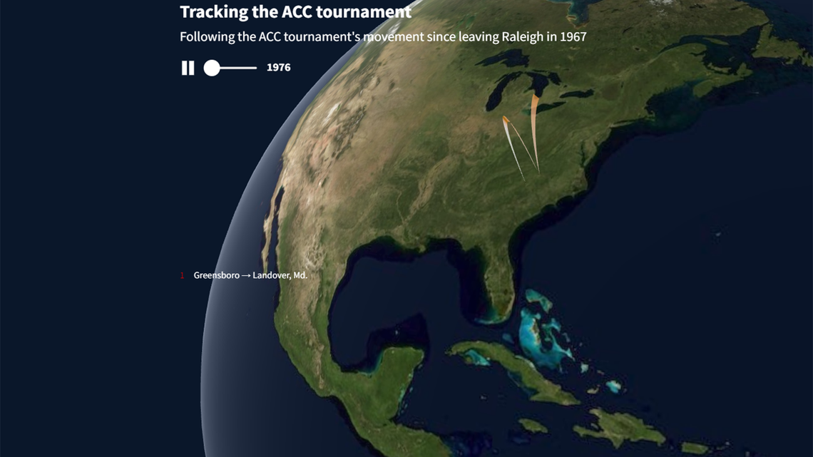 Tracking the ACC basketball tournament’s movement since it left Raleigh in 1967