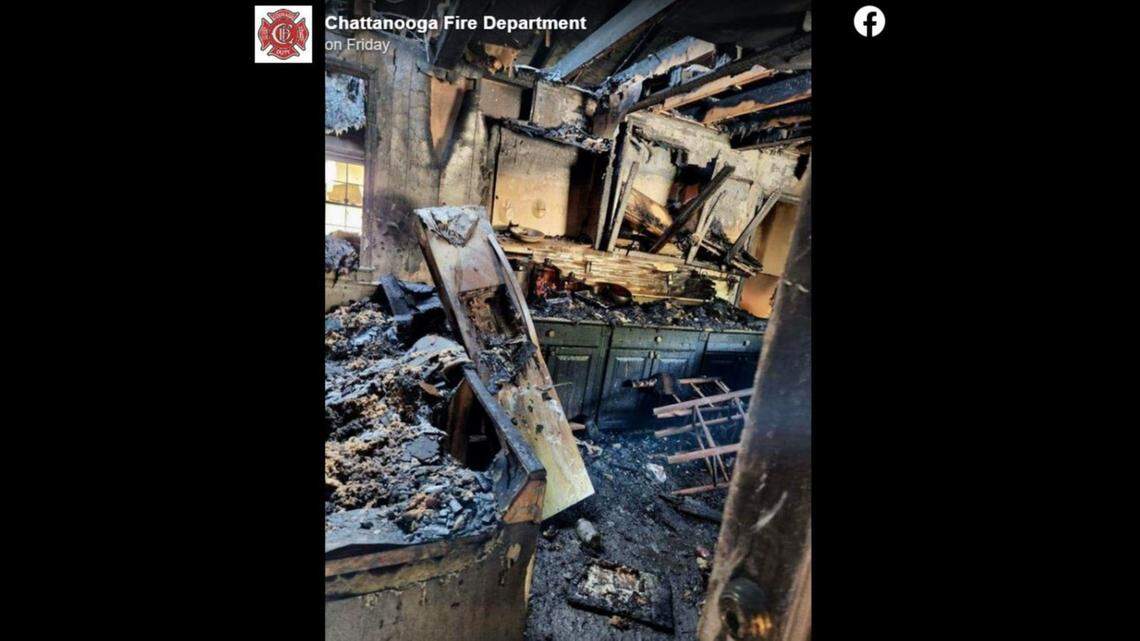 The fire was mostly contained to the kitchen, officials said.