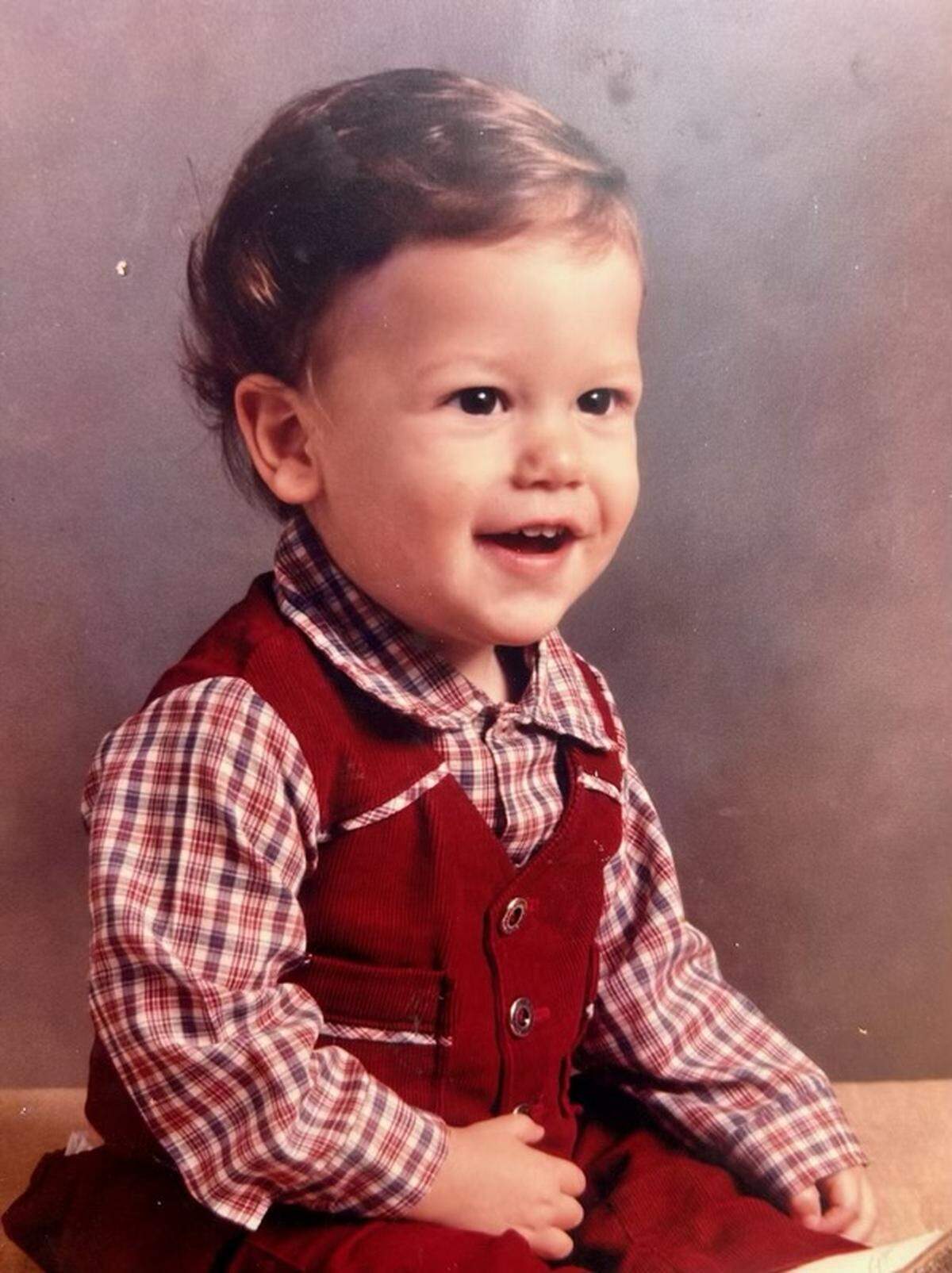 Dave Canales, now the Carolina Panthers head coach, as a young child in an undated family photo.