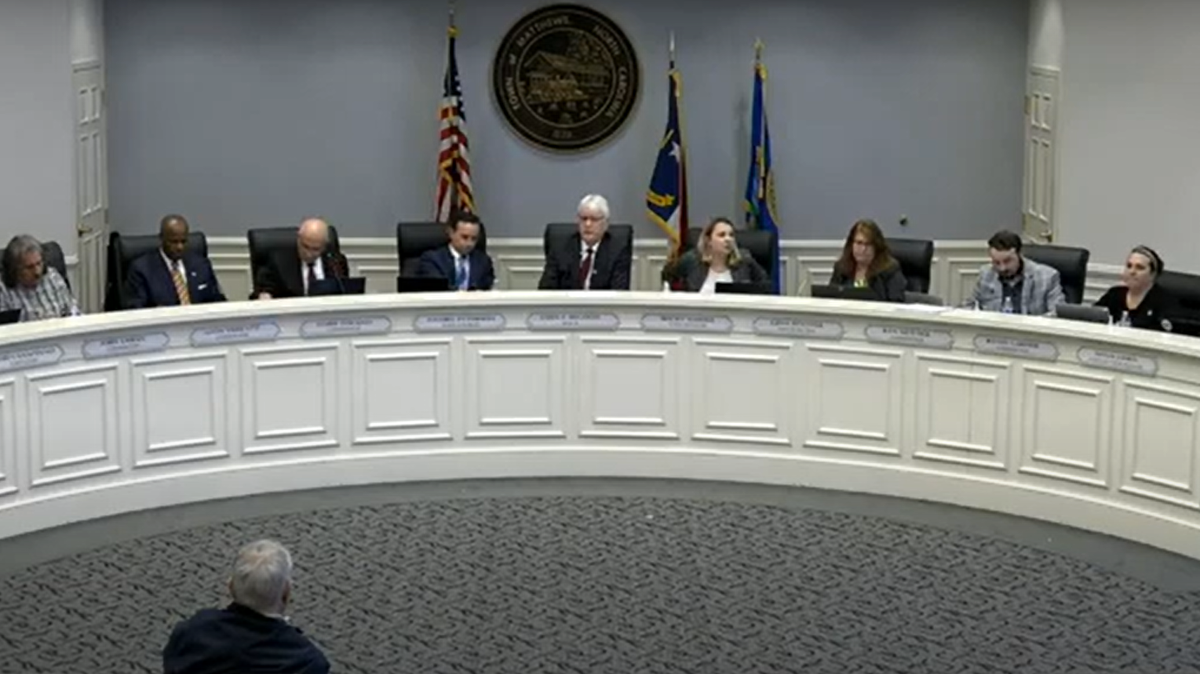 The Matthews Board of Commissioners met on Monday and discussed the town’s contract with a lobbying firm to advocate against a transit bill that doesn’t fully fund the Silver Line.