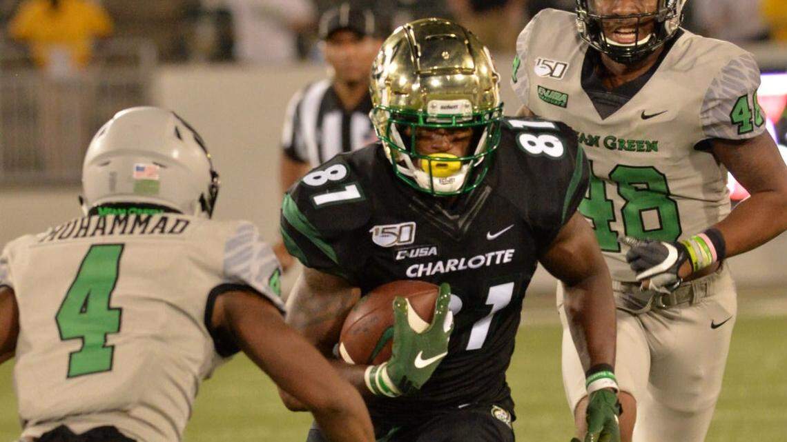 Charlotte’s Tyler Ringwood caught three passes for 100 yards and a touchdown Saturday.