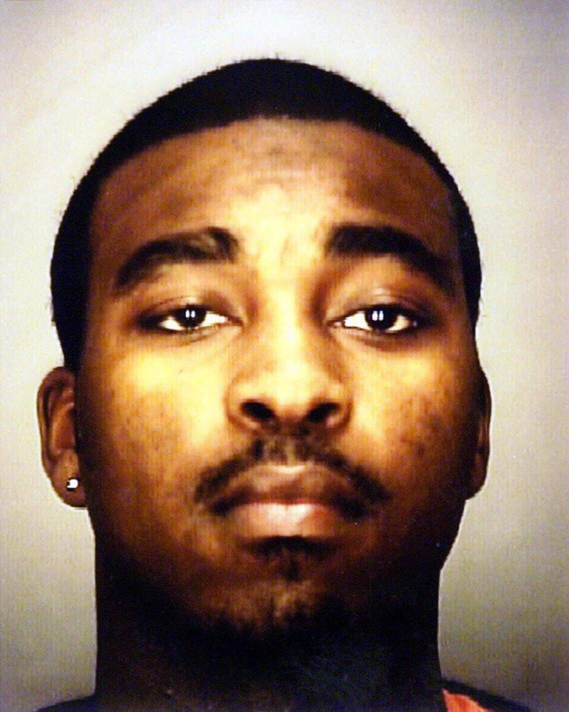 Stanley Drew “Boss” Abraham, Jr., 19, is shown in this November, 1999 jail mug shot after being charged in the shooting of Cherica Adams, girlfriend of former Carolina Panthers receiver Rae Carruth. Abraham was denied bond Thursday, Dec. 16, 1999 after being charged along with Michael Eugene Kennedy, and William Edward Watkins with first degree murder after Adams died on Tuesday. (AP Photo/ho)