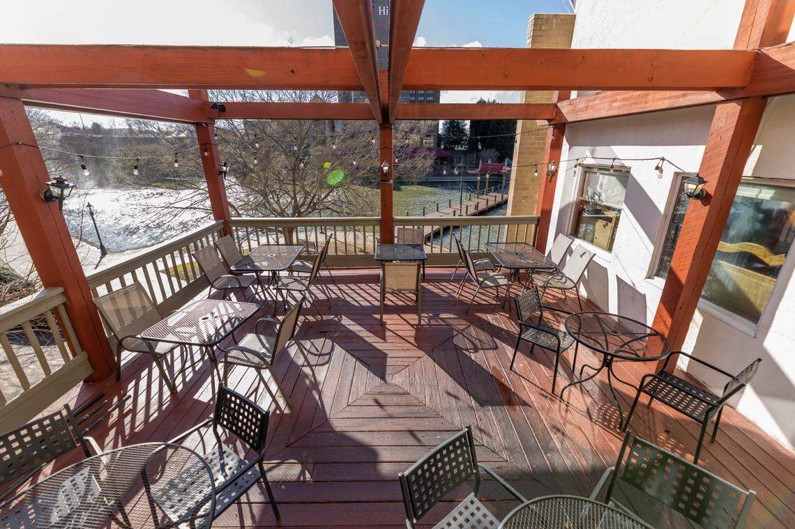 Zapata’s second-floor patio in University City offers a waterfront view.