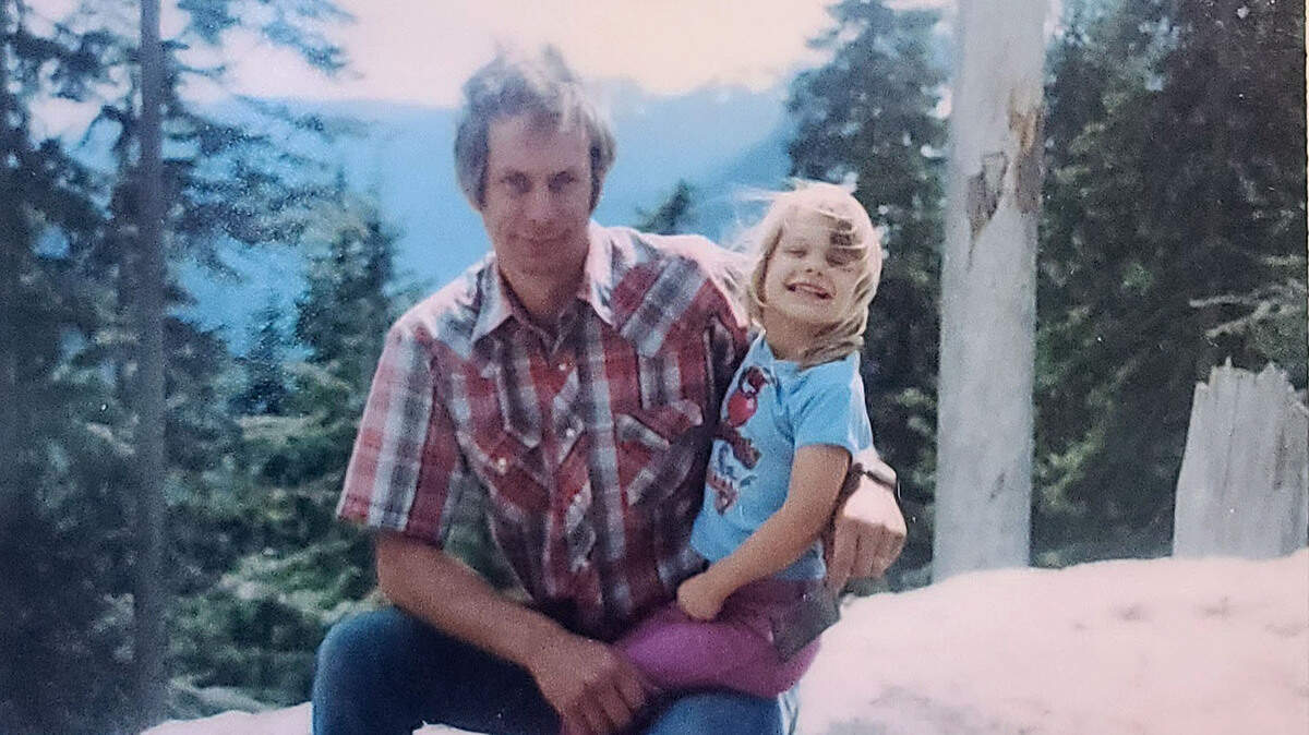 Peter “Lanny” Bergrud, pictured here as a young man, holds his daughter, Amy. Bergrud for years worked with asbestos-containing pipes made by CertainTeed. That, his daughter contends, is why he died from mesothelioma. But CertainTeed has put asbestos-related lawsuits on hold through a legal technique called the Texas Two-Step.