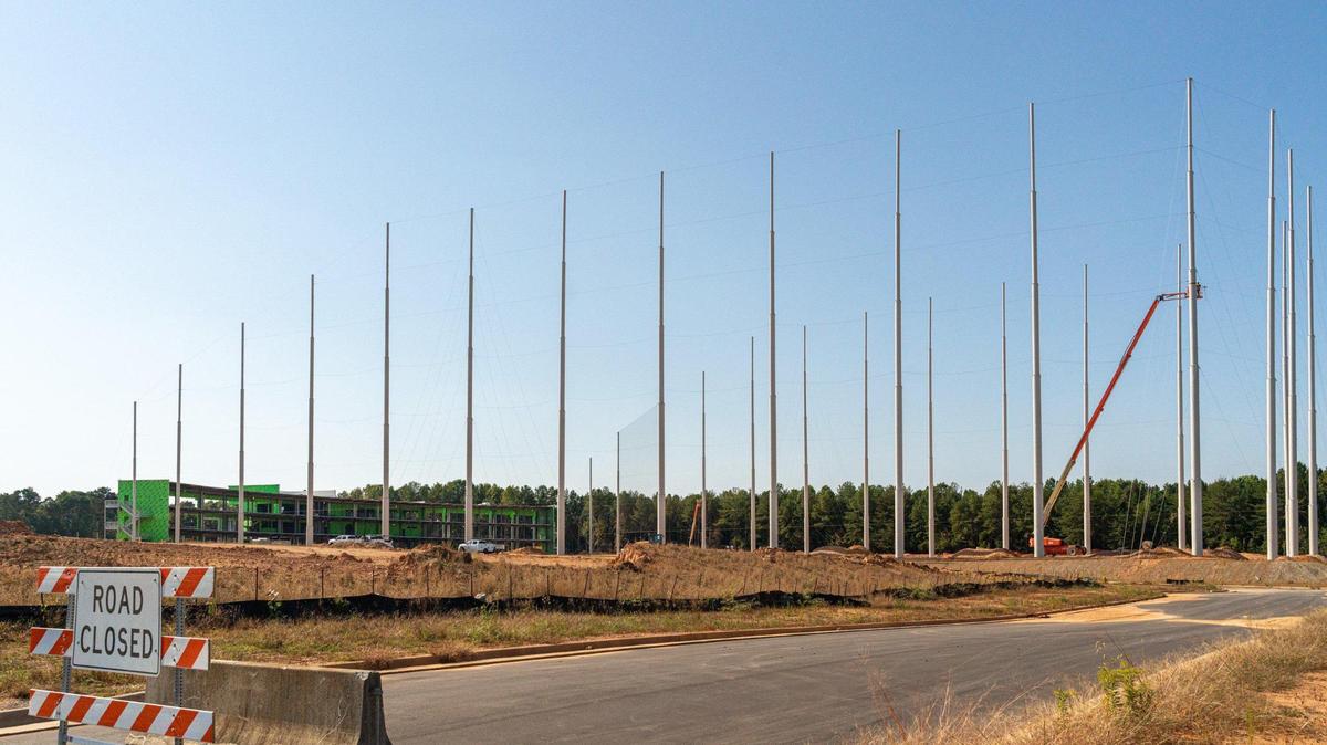 The new Top Golf in University City is located near Interstate 85 and Ikea Boulevard.
