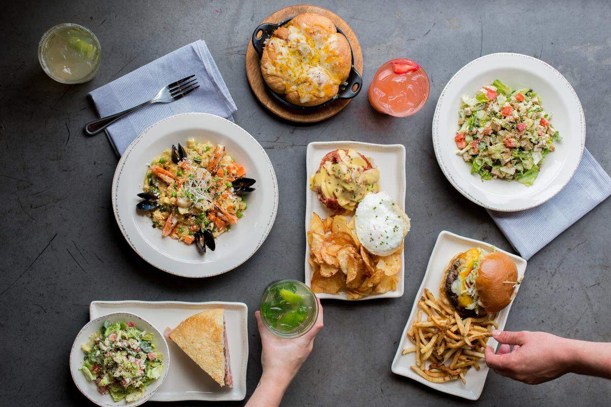 State of Confusion’s menu includes burgers, salads and more.