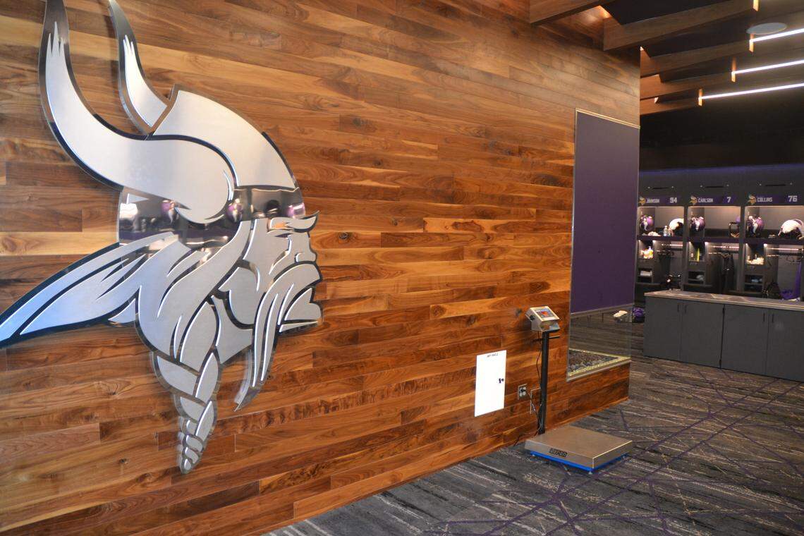 The Minnesota Vikings have two locker rooms. One is at U.S. Bank Stadium. The locker room at their practice facility has a fireplace.