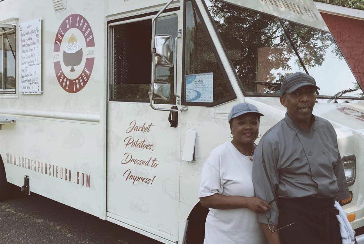 Chef Swerlin Goodwin and Sandra Goodwin own Ace of Spuds food truck.