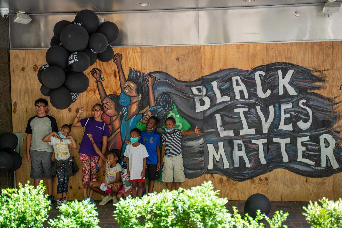 Charlotte Art League recruited artists to create positive murals to in an effort to show how people can build bridges of understanding in the Charlotte community.