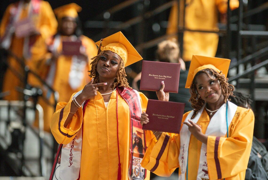 2024 CMS seniors graduate at Bojangles Coliseum in Charlotte ...