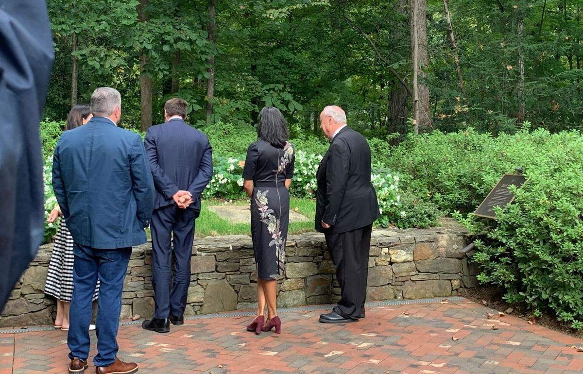 GOP vice president nominee J.D. Vance visits the Billy Graham library and the grave of Graham and his wife.