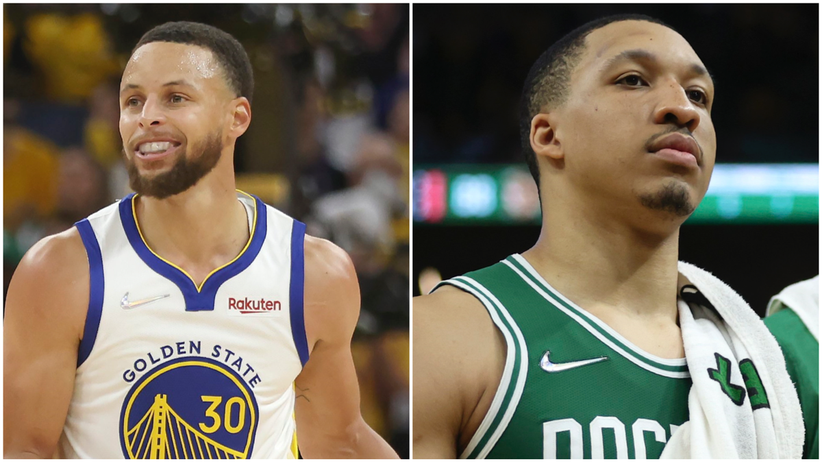 Golden State Warriors guard Stephen Curry (left) and Boston Celtics forward (Grant Williams) attended two Charlotte high schools that are about a mile apart.