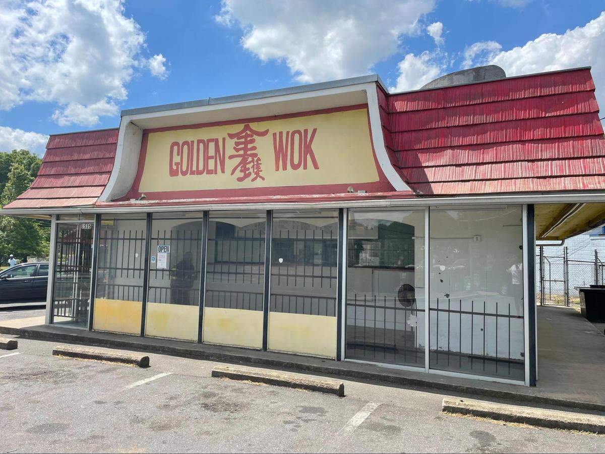 Golden Wok is across the street from the shopping center.