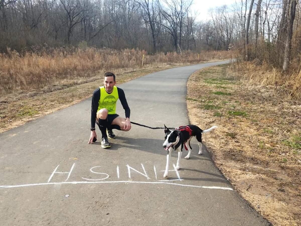 Anthony Famiglietti with Bailey last Saturday.