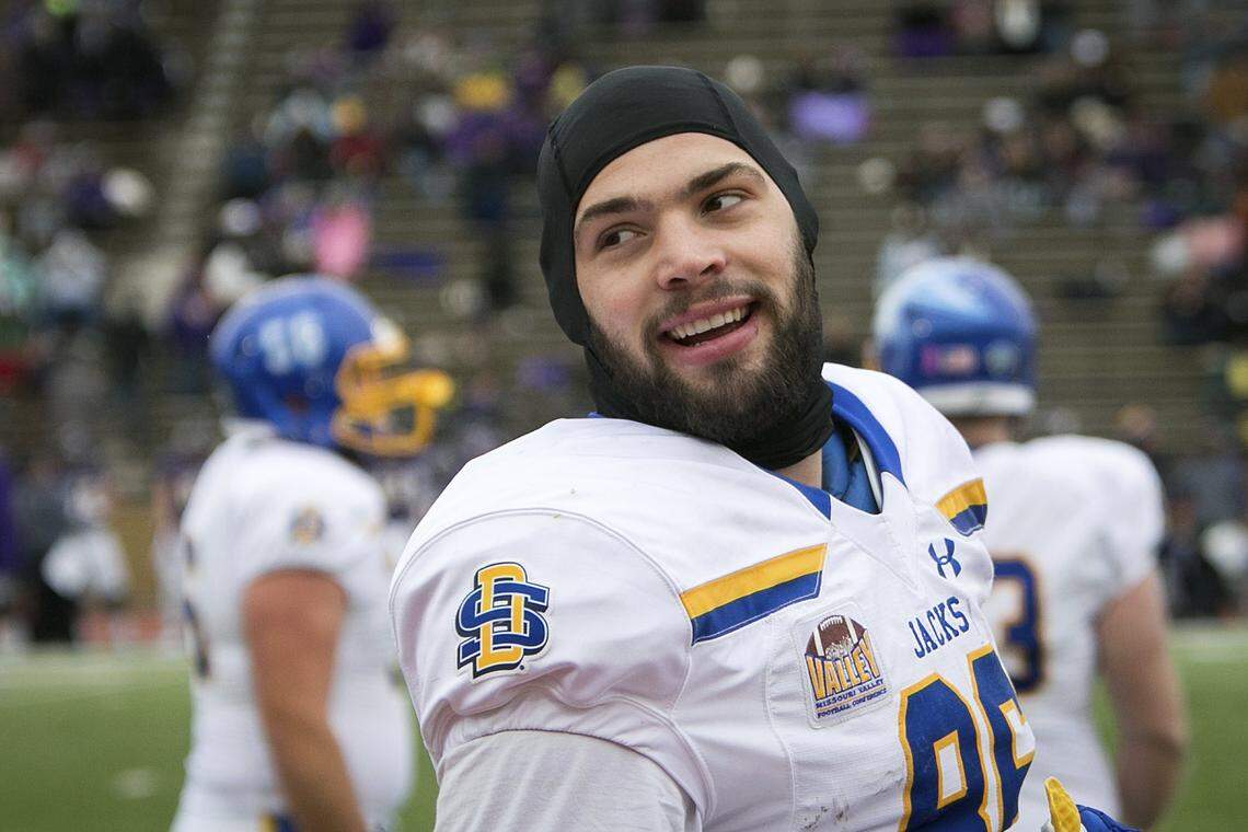 South Dakota State tight end Dallas Goedert could be a fit for the Panthers with the 24th pick in this month's draft, says one NFL Network analyst.
