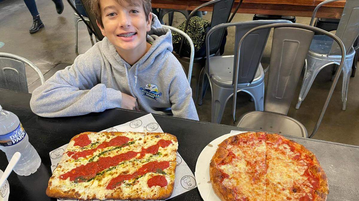 Tristan Graziano at Geno D’s Pizza.