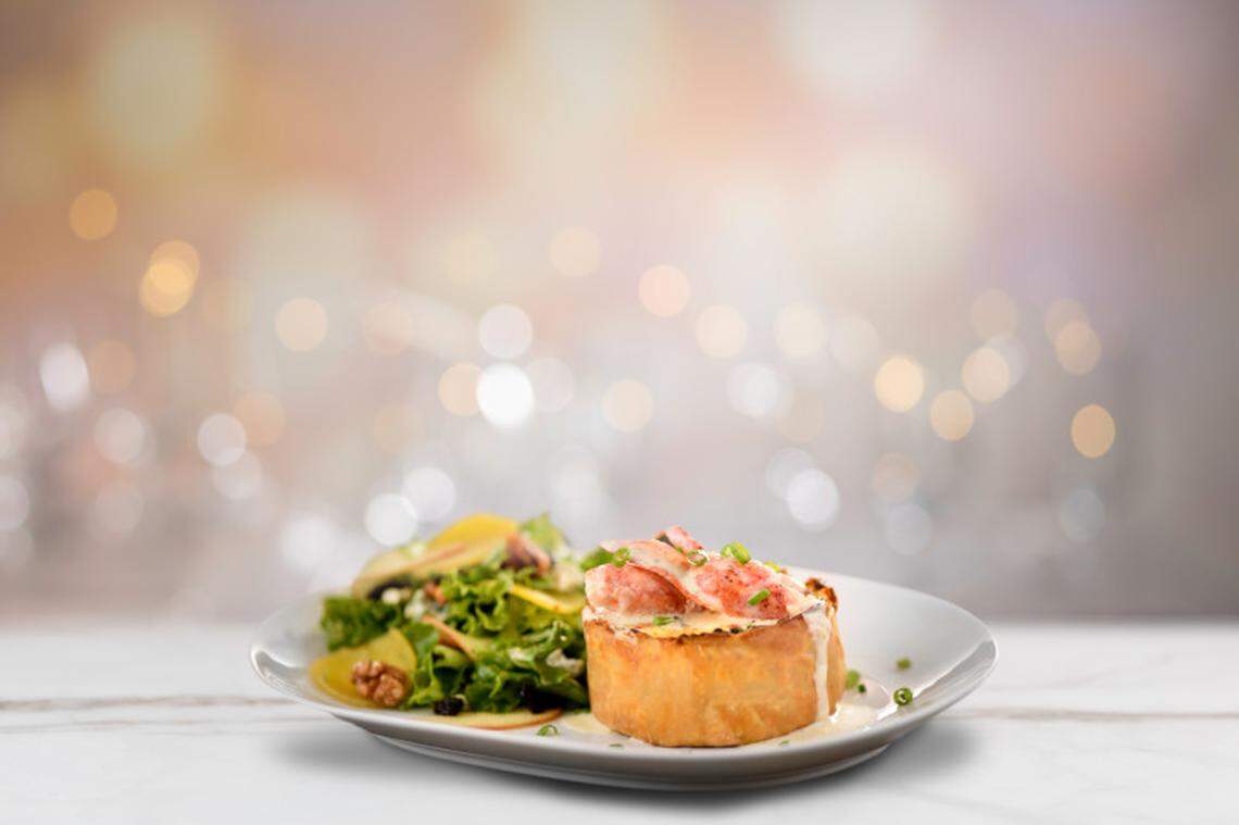 Eddie V’s’ Lobster Quiche Florentine.