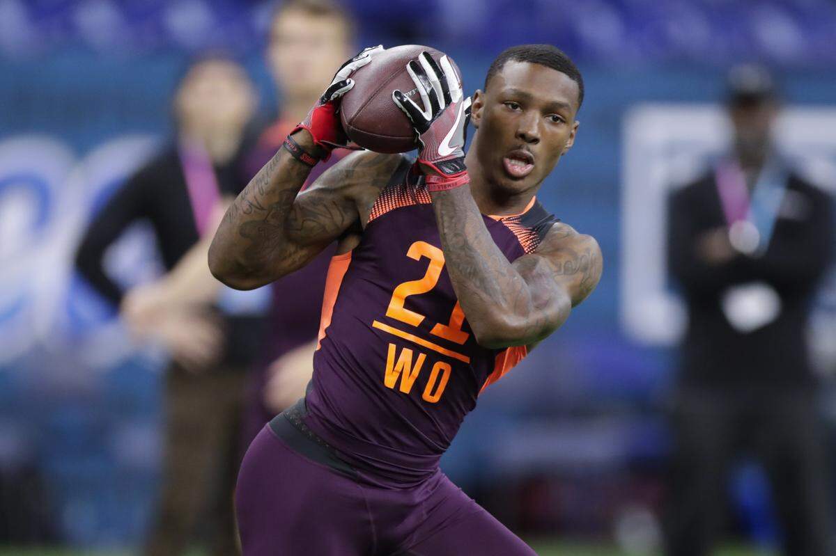 During a strong NFL combine, Georgia’s Mecole Hardman displayed the traits the Panthers say they want in their wide receivers. (AP Photo/Michael Conroy)