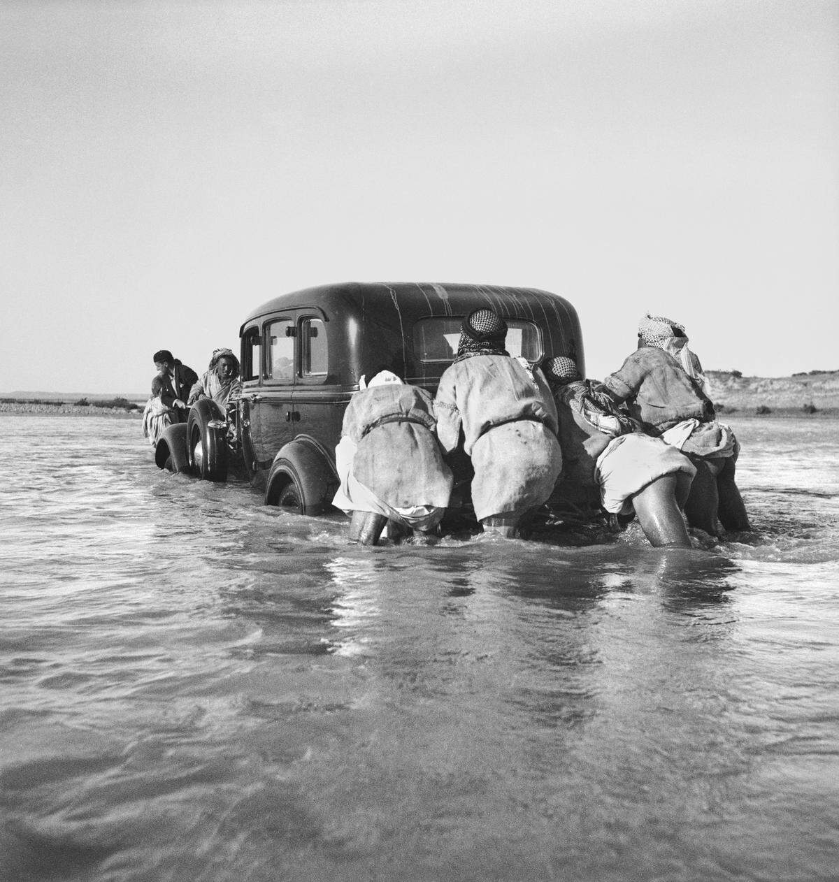 “Crossing the Great Zab River, Iraq,” 1935. This photo is part of the Bechtler Museum’s “Annemarie Schwarzenbach: Departure Without Destination” exhibition. Some 200 photographs out of about 7,000 in Schwarzenbach’s estate are in the show.
