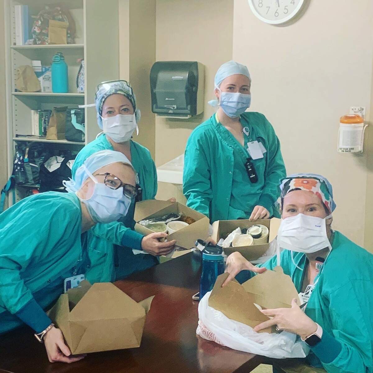 Haberdish dropped off meals to several different hospitals as part of the Feed the Front lines initiative.