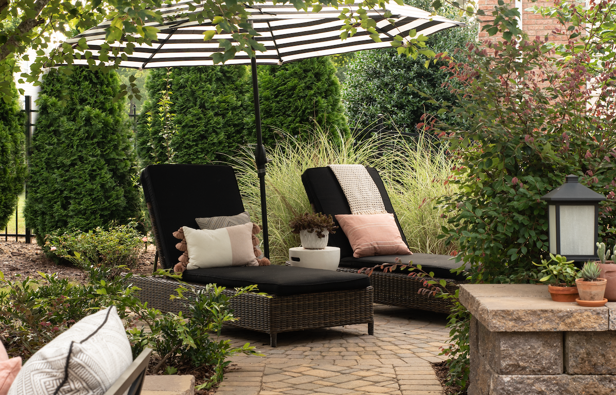 Extend the personality of your indoor space to you outdoor space, as well, suggests Susan Hill, owner of Charlotte-based Susan Hill Interior Design.