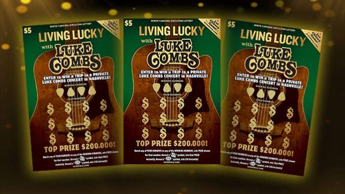 She bought the “Living Lucky with Luke Combs” ticket at a convenience store in Hickory for $5.