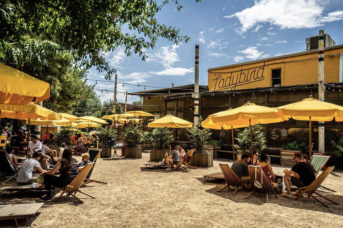 Ladybird is a large outdoor space that’s an ideal hangout on a sunny day.