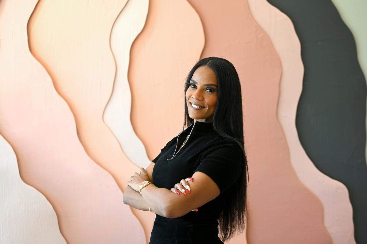 Kelly Davis in March at Skye Salons in Pineville. Davis is the wife of former Carolina Panthers linebacker Thomas Davis.