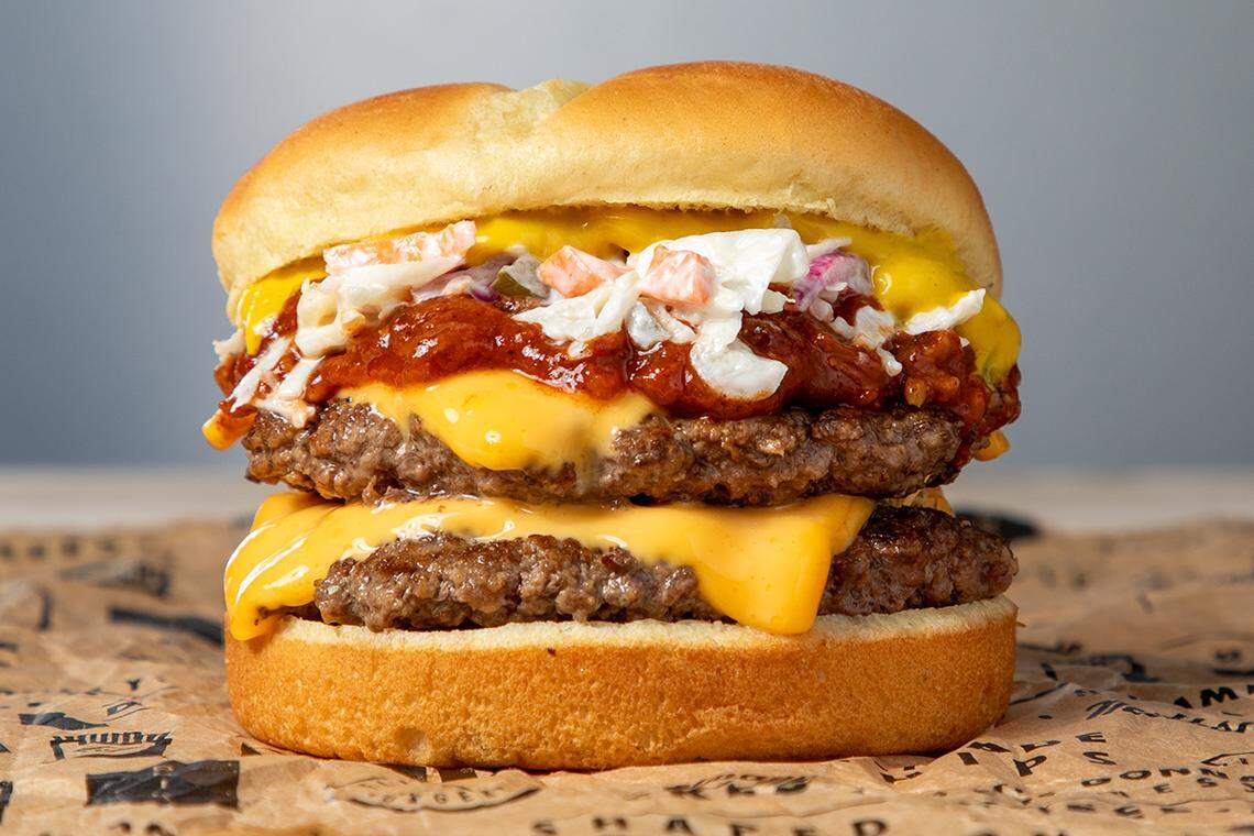 The signature Carolina burger from Wayback Burgers.