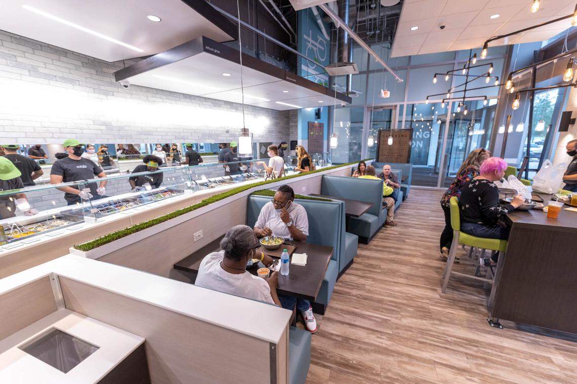 The inside of Salata’s Ally Charlotte Center location.