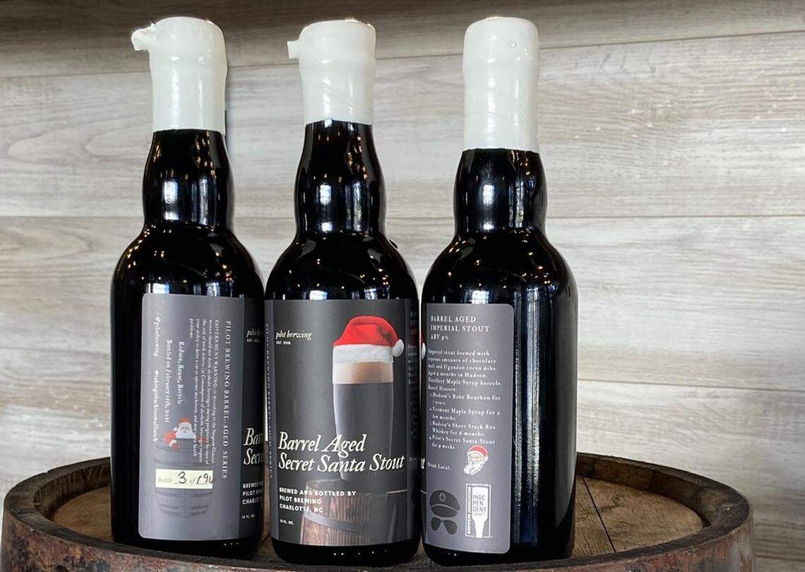 Pilot Brewing’s 2020 Barrel Aged Secret Santa Stout.